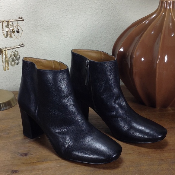 Nine West Shoes - NWOT Nine West Black Leather Ankle Boots